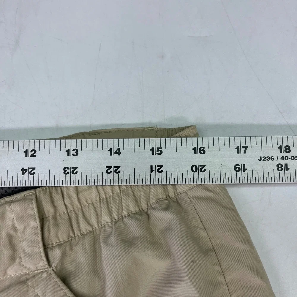 LL Bean Mens Khaki Tan Convertible Zip Off Cargo Hiking Pants Outdoor Size 35 - Picture 13 of 14